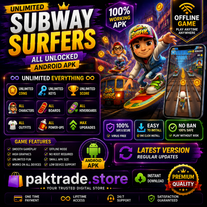 Subway Surfers Unlimited Everything – All Unlocked Android APK