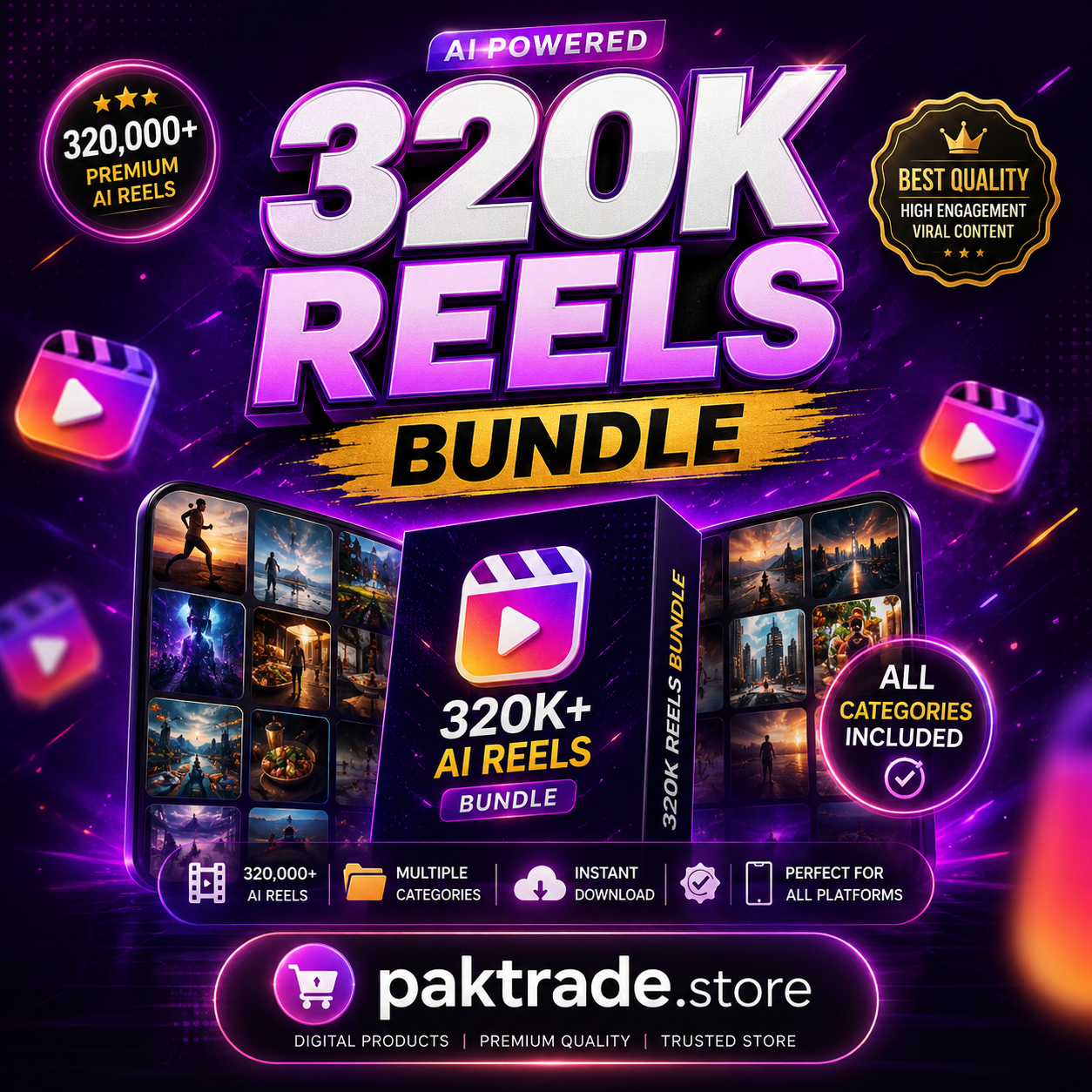 320,000+ Viral Reels Mega Bundle